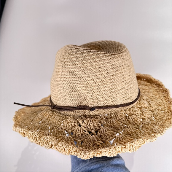 San Diego Hat Company Tan Woven Hat with Brown Band - Picture 3 of 10